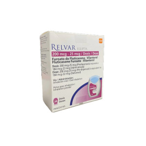 RELVAR 200MCG/25MCG POLVO PARA INHALACION X 30 DOSIS