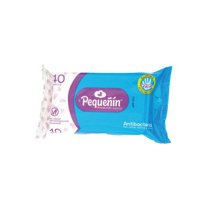 PAÑITOS HUMEDOS PEQUEÑIN ANTIBACTERIALES BOLSA X 40 UNDS