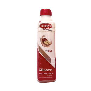 PEDIALYTE 60 ZINC MANZANA FRASCO X 500 ML