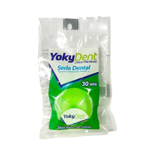 SEDA DENTAL YOKY CON CERA SABOR A  MENTA X 30 METROS