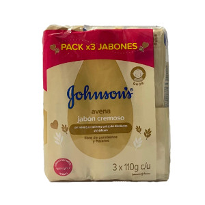 JABON BARRA JOHNSONS BABY AVENA TRIPACK X 330 GR 