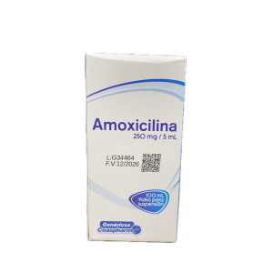 AMOXICILINA SUSPENSION 250MG/5ML FRASCO X 100 ML COASPHARMA