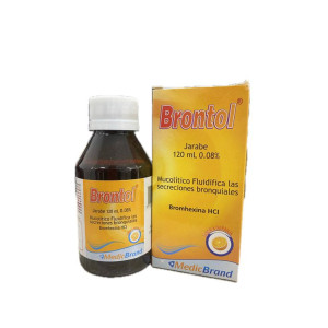 BRONTOL JARABE SABOR A NARANJA FRASCO X 120 ML 