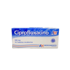 CIPROFLOXACINO 500 MG CAJA X 10 TABLETAS AG