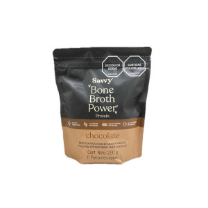 BONE BROTH POWER PROTEIN CHOCOLATE DOYPACK X 280 G SAVVY