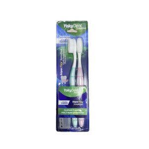 CEPILLO DENTAL SUPER FLEX SENSITIVE CERDAS SUAVES YOKYDENT CAJA X 2 UNDS