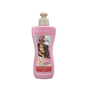 CREMA PARA PEINAR KONZIL SUAVIDAD Y BRILLO FRASCO X 230 ML 