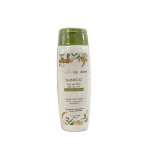 SHAMPOO GRANDIOSA CON EXTRACTO DE ARROZ TE VERDE Y BIOTINA FRASCO X 400 ML 