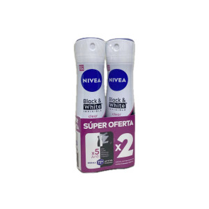 2 DESODORANTE NIVEA WOMEN INVISIBLE BLACK & WHITE SPRAY X 150 ML C/U