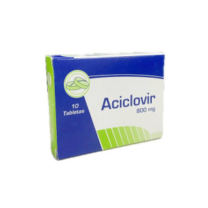 ACICLOVIR 800 MG CAJA X 10 TABLETAS COASPHARMA 