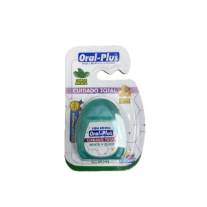 SEDA DENTAL ORAL PLUS SABOR A MENTA+FLUOR CUIDADO TOTAL X 30 METROS  