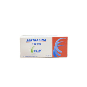 SERTRALINA 100 MG CAJA X 30 TABLETAS ECAR