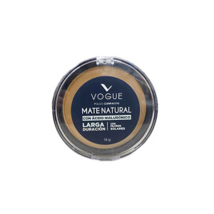 POLVO COMPACTO VOGUE MATE NATURAL CARAMELO X 14 G 