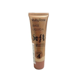 BASE LIQUIDA RUBY ROSE SOFT MATTE BEGE #4  X 29 ML