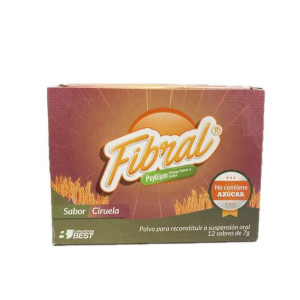FIBRAL POLVO ORAL SABOR CIRUELA CAJA X 12 SOBRES 