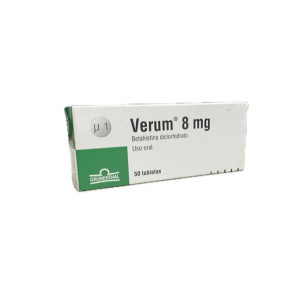 VERUM 8 MG CAJA X 50 TABLETAS 