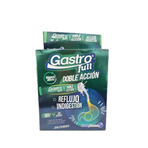 GASTRO FULL DOBLE ACCION SABOR MENTA SIN AZUCAR CAJA X 24 SACHETS
