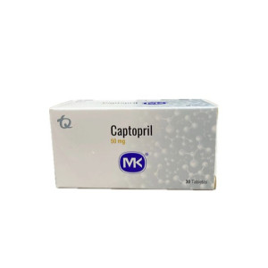 CAPTOPRIL 50 MG CAJA X 30 TABLETAS MK
