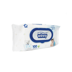 PAÑITOS HUMEDOS WINNY ALOE VERA BOLSA X 100 UNDS
