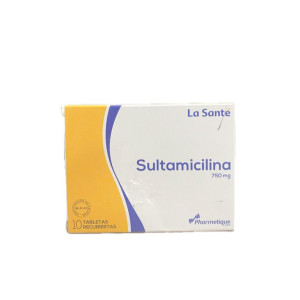 SULTAMICILINA 750 MG CAJA X 10 TABLETAS LA SANTÉ 