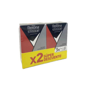2 DESODORANTE REXONA CLINICAL SPORT CREMA FRASCO X 48 G C/U