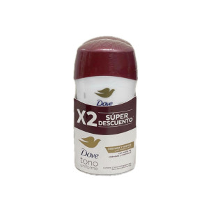 2 DESODORANTE DOVE BARRA TONO UNIFORME X 50 G C/U