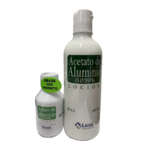 ACETATO DE ALUMINIO FRASCO X 500 ML GRATIS FRASCO X 120 ML