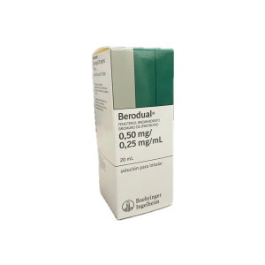 BERODUAL 50MG/0,25MG SOLUCION PARA INHALAR FRASCO X 20 ML