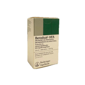 BERODUAL HFA INHALADOR 200 DOSIS FRASCO X 10 ML