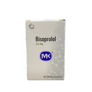 BISOPROLOL 2,5 MG FRASCO X 30 TABLETAS MK