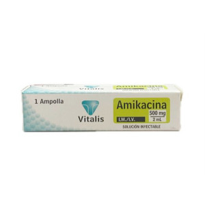 AMIKACINA 500MG/2ML CAJA X 1 AMPOLLA VITALIS