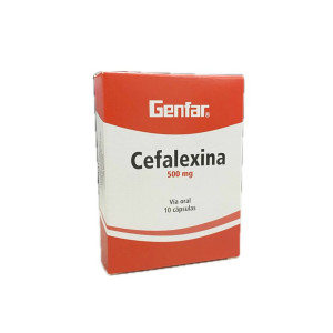 CEFALEXINA 500 MG CAJA X 10 CAPSULAS GENFAR 
