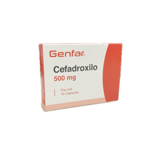 CEFADROXILO 500 MG CAJA X 10 CAPSULAS GENFAR 