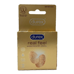 PRESERVATIVO DUREX REAL FEEL CAJA X 3 UNDS