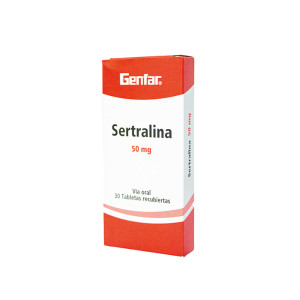 SERTRALINA 50 MG CAJA X 30 TABLETAS GENFAR