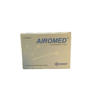 AIROMED 5 MG CAJA X 30 TABLETAS MASTICABLES NOVAMED 